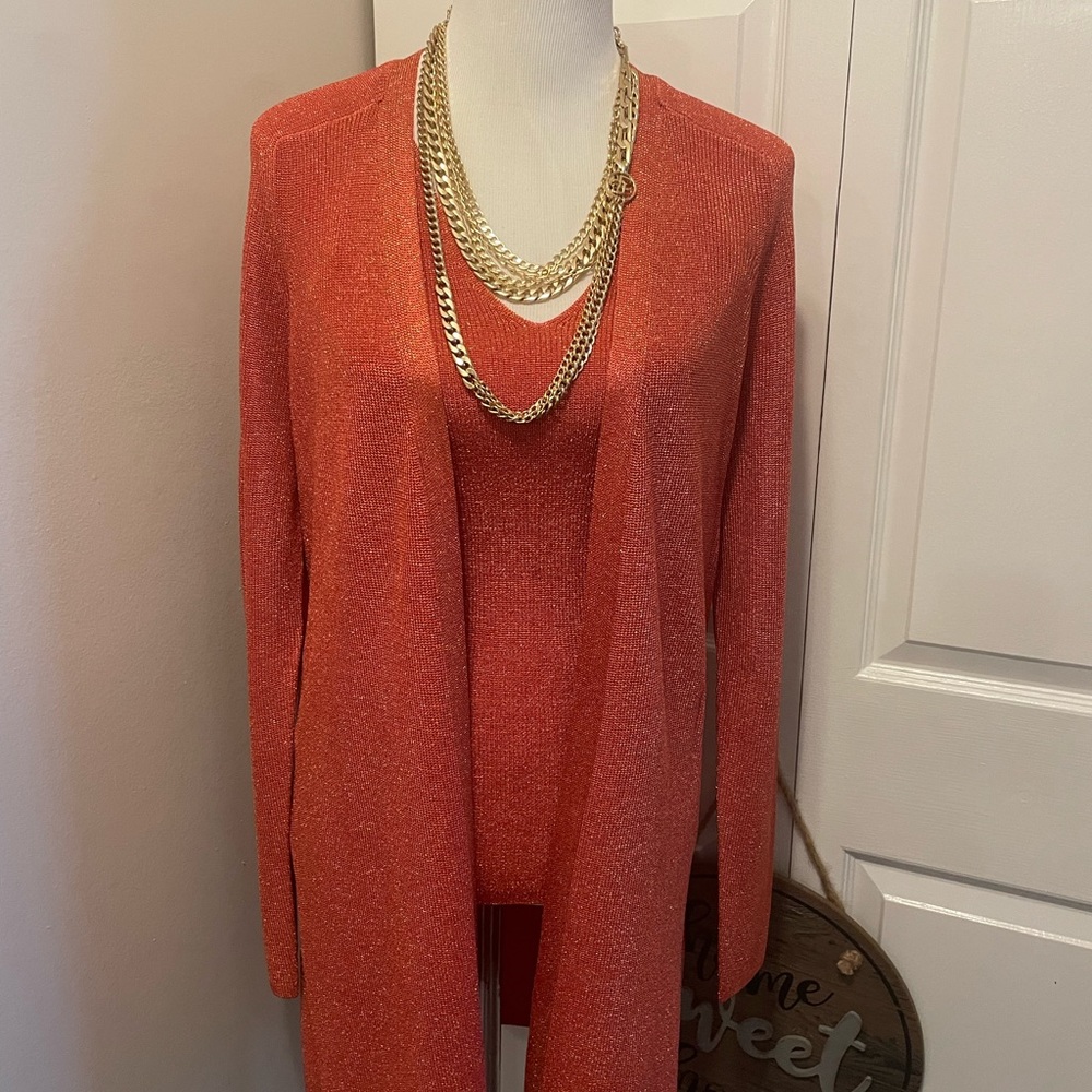 Ann Taylor Shimmer Sweater Tank Set